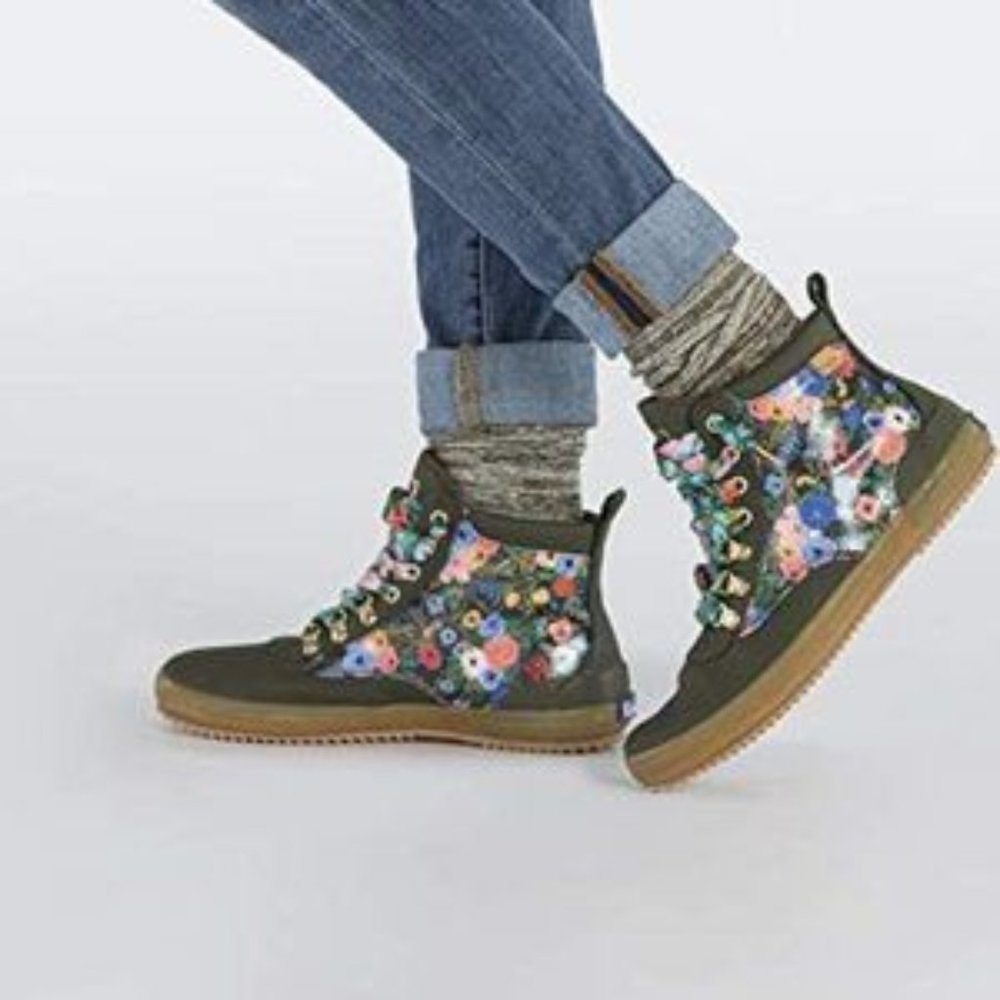Keds x Rifle Paper Co. Scout Water-Resistant Boot Garden Party Women's Green